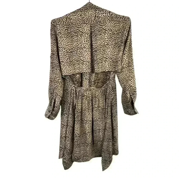 Mara Hoffman Silk Leopard Animal Print Button Down Mini Dress - Picture 3 of 10